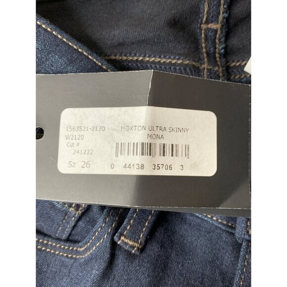 NWT Paige Hoxton Ultra Skinny Jeans Size 26 Dark Blue Denim Womens RN10515 - Picture 3 of 11